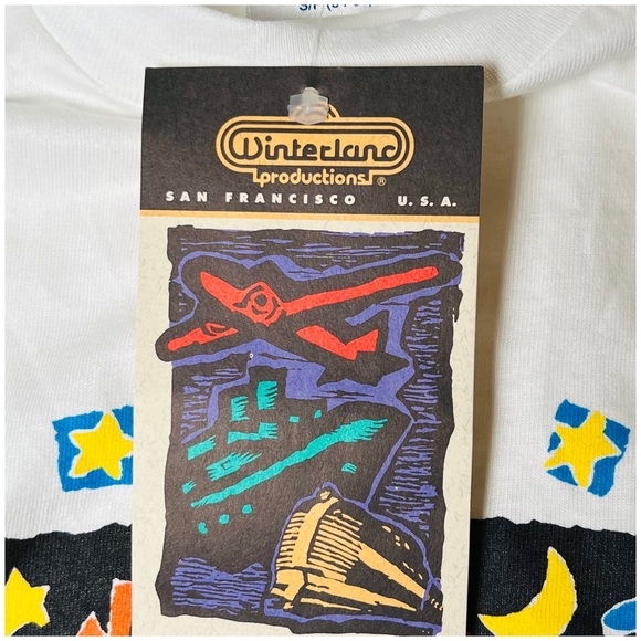 Vintage San Francisco Nite Shirt Women Small Hanes Tee 1992 Cable Car-NWT - Picture 5 of 5